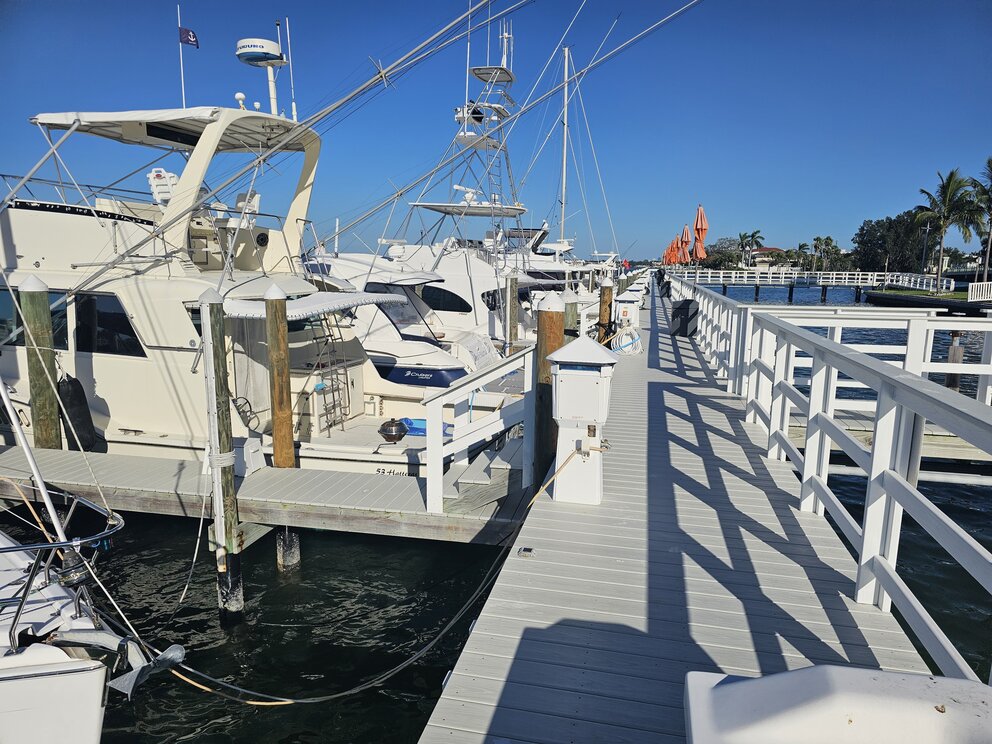 a dock with boats on it