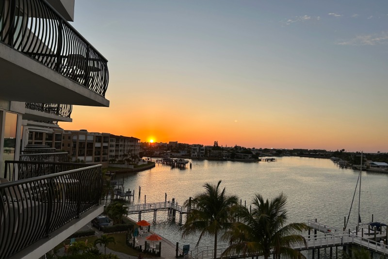 sunset pic in treasure island